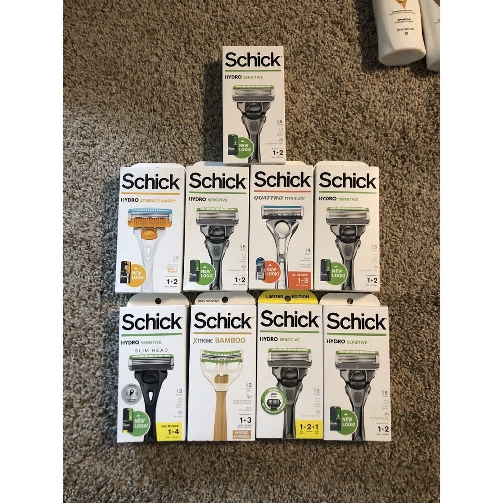Mix lot of 9 Schick razors you get everything picture good quality razor new